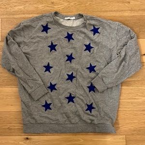 South Parade Grey Sweatshirt with Blue Stars